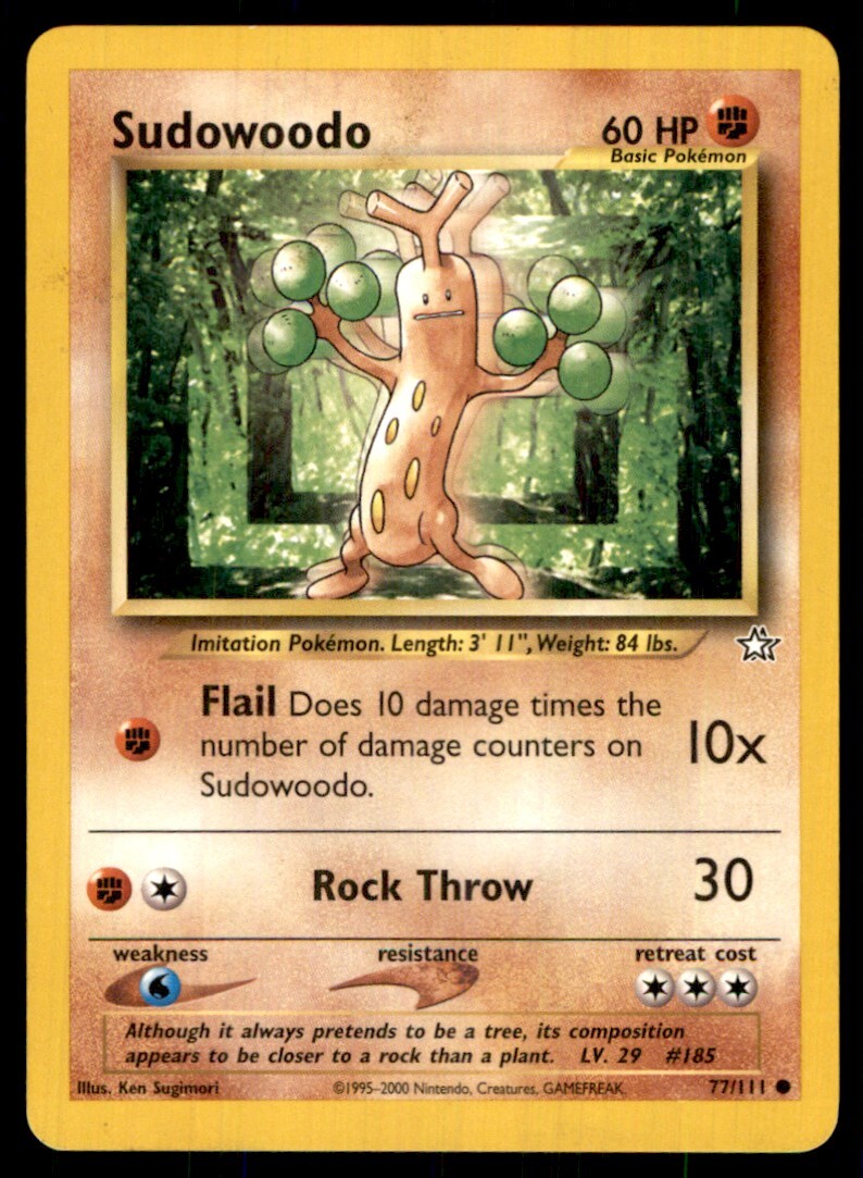 2000 Neo Genesis Unlimited Sudowoodo Basic/Common #77