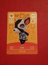 ZELL ANIMAL CROSSING AMIIBO SERIES 2 CARD #159 TRACKED AU POST geniuine