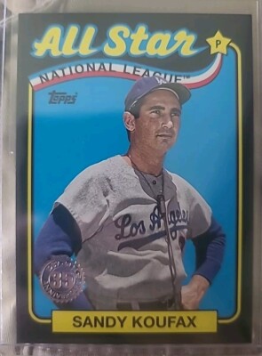 2024 Topps Series 2 SANDY KOUFAX #'d 68/299 1989 TOPPS ALL-STAR BLACK BORDER 