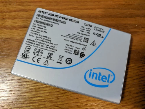Intel 1TB DC P4510 Series U.2 PCIe 3.1 SSDPE2KX010T8 NVMe 1.0TB SSD 100% Health