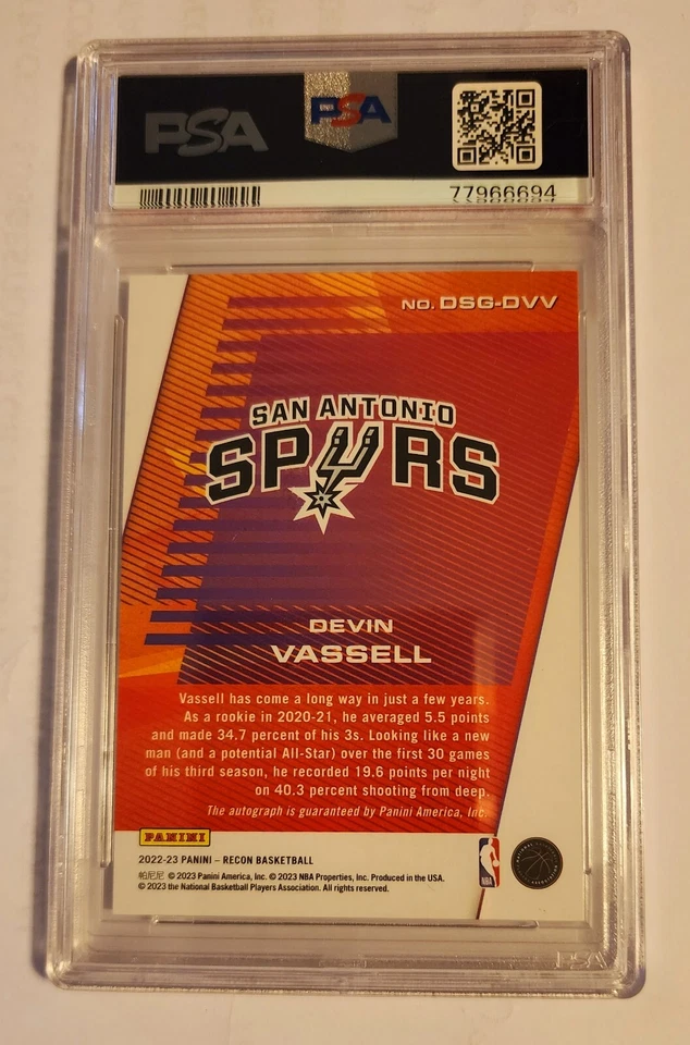 🔥PSA 9 2022 Recon Destined For Greatness Devin Vassell Auto /25 Pop 1!!👀👀 - Image 2 of 2