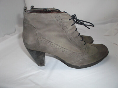 Strover Damen Stiefeletten Wildleder Khaki Gr.39-gebraucht