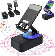 Cell Phone Stand with Wireless Bluetooth Speaker LED Anti-Slip Base HD Sound USA