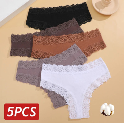 5 X Frauen Spitze Tanga String Höschen Sexy Schlüpfer Slip Dessous Unterwäsche