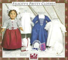 American Girl Doll Felicity's Clothes Patterns Out of Print Reproduction