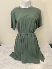 OLD NAVY tunic A line flowy Elastic Waist round neck casual dress XS Green P