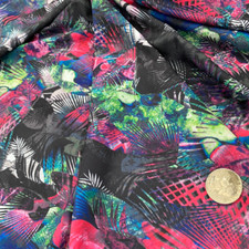 4-way Stretch Fabric Abstract Floral Print 60" wide Swimsuit Spandex By The Yard