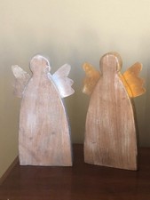 Solid wood angel with metal wings Taiwan Imports