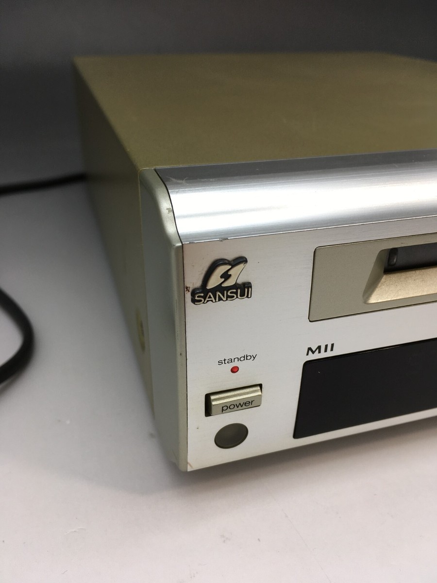 SANSUI M11 Compact MD Recorder Walking Tested silver Good Sound