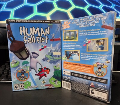 Human Fall Flat PC DVD-Rom Software With Bonus Bomber Crew Game ( Sealed )