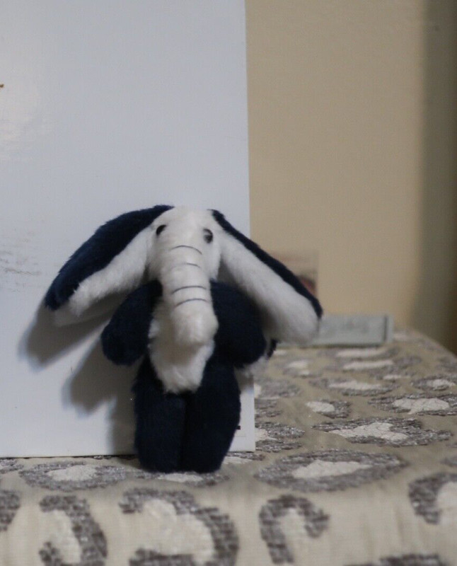 Cobblestone Creations OOAK Miniature Navy Blue Elephant