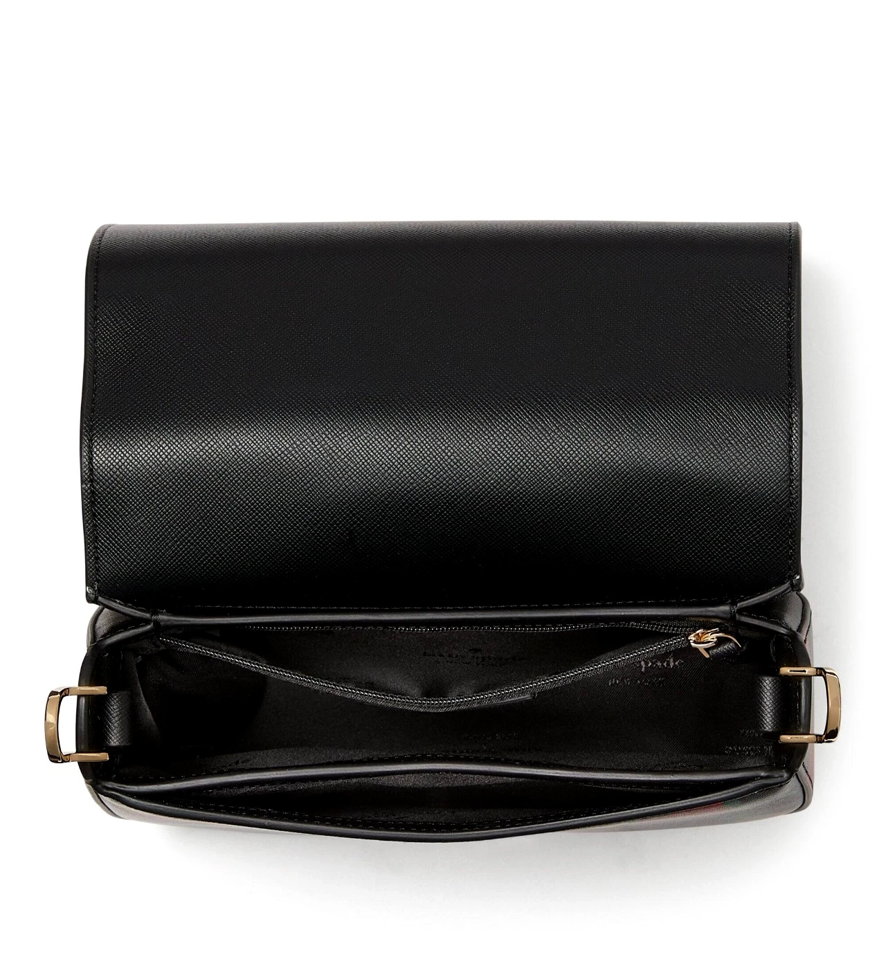 Nuova borsa da sella stampata Kate Spade Madison Rose Toss nera borsa antipolvere