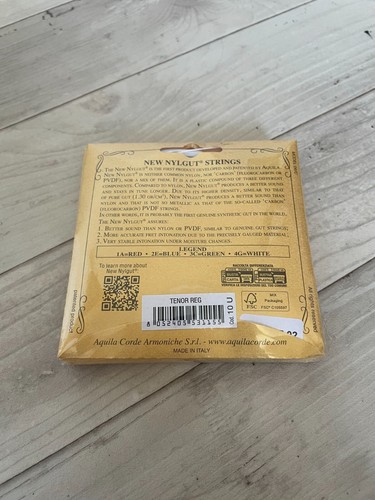 Aquila New Nylgut Ukulele Strings Tenor Regular (1 set of strings) - Picture 2 of 2