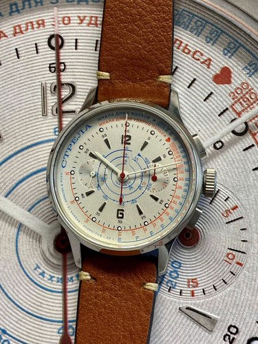 Neu! Strela Chronograph Doctors watch 40mm MED40CYW - Picture 3 of 13