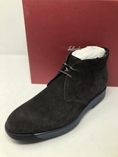 $650 New Salvatore Ferragamo Mens Shoes Brown Dorris Boots Size 7 US 6 UK 40 EU