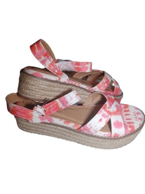 Corkys Size 11 NEWWomen's Pilot Pink Tie Dye Platform Sandals | eBay