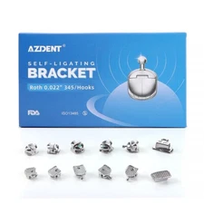 Dental Orthodontic Spherical Self-Ligating Bracket Braces Roth.022 Hooks 3-4-5