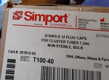 Simport 1.2ml Plug caps/cluster Tubes (85 strips of 12 caps)(1020caps) T100-40