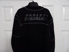 Vintage Harley Davidson Wool Blend Knit Sweater Embroidered Crewneck Size L