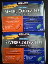 ✳️🔥Kirkland Signature Severe Cold & Flu Multi-Symptom Caplets, 168 Caplets✳️🔥