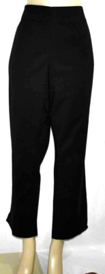 Vince Camuto Cotton Doubleweave Vented Cuff Pant, Rich black 18W A347541