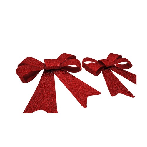6Pcs Bows Christmas Tree Glitter Bowknot Ornaments 11cm Party Gift Xmas Decor - Picture 9 of 33