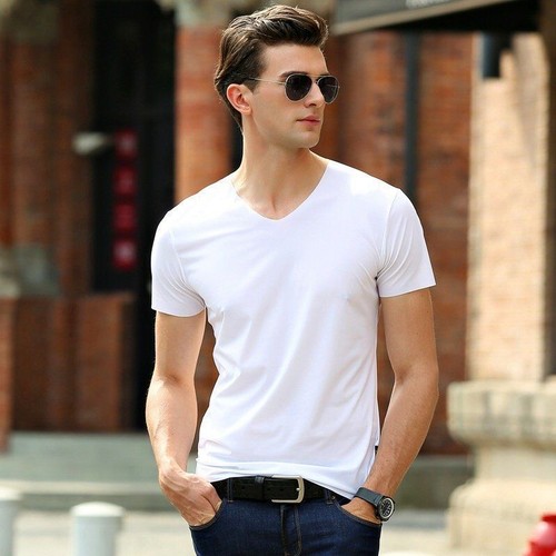 Ice Silk Short Sleeve T-shirt Men's Summer New Trend Half Sleeve T-shirt Loose - Picture 8 of 9