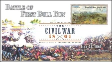 AO-4523-1, 2011, First Battle of Bull Run, FDC, Add-on Cachet, DCP, Civil War