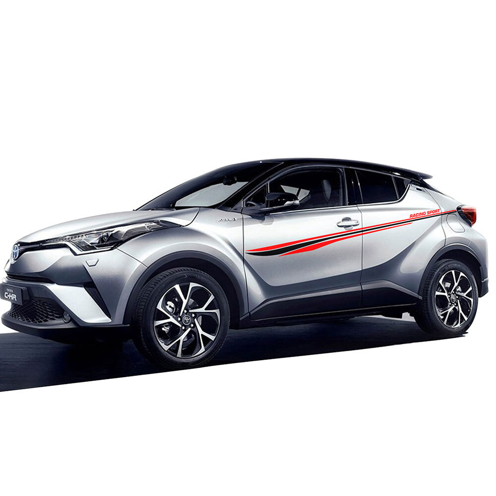 2pcs for Toyota C-HR 2018-2022 Racing Sport Side Stripes