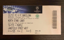 Boleto Champions League Celtic vs Barcelona 2012/2013 Gol Messi Celtic Win