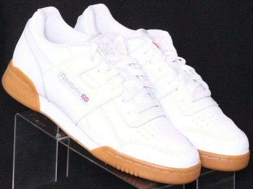 Reebok CN2126 Workout Plus White Leather Gum Sole Sneaker Shoes Men's US 8  | eBay