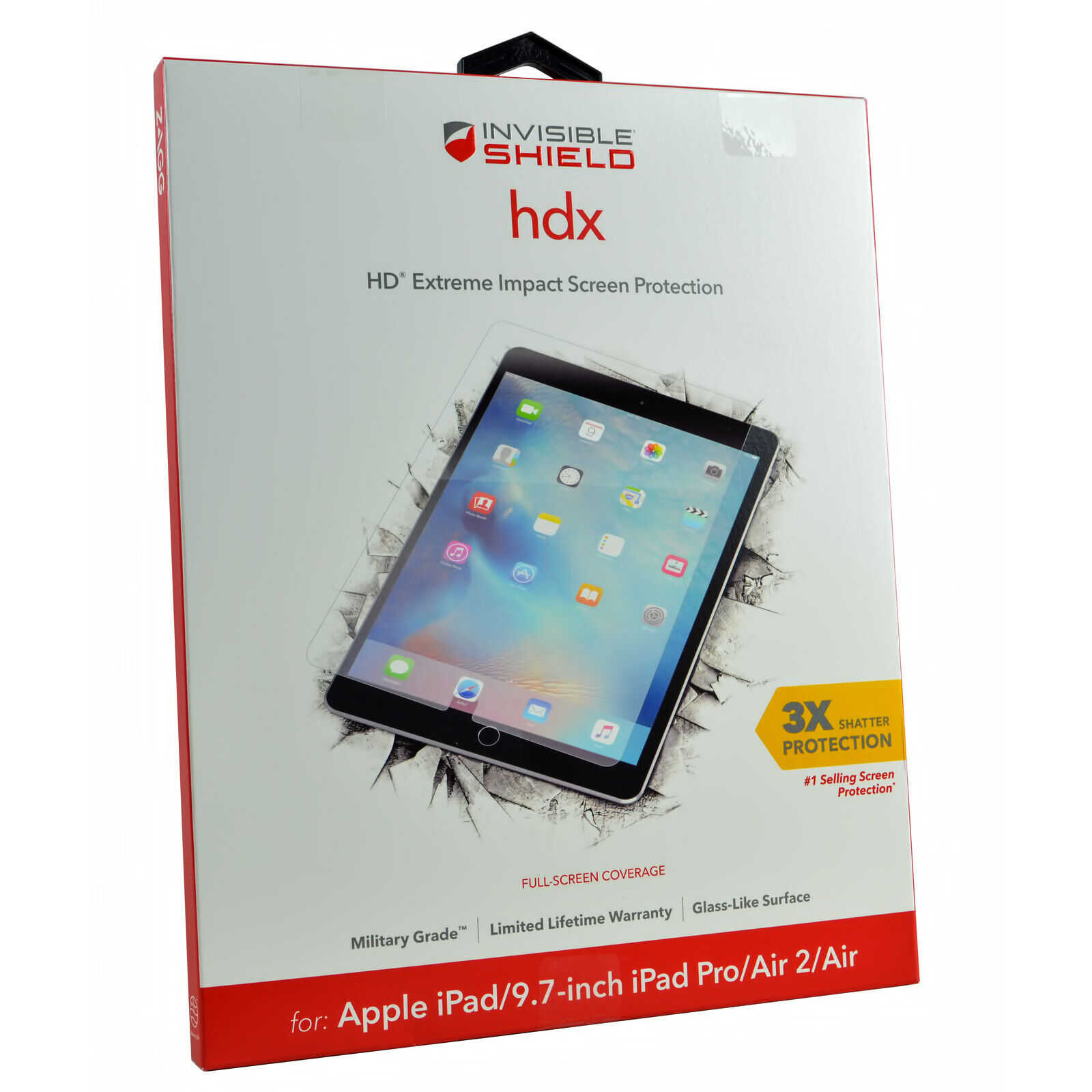 ZAGG Rugged Invisible HDX Screen Protector For iPad Pro 9.7" iPad Air 1 & air 2