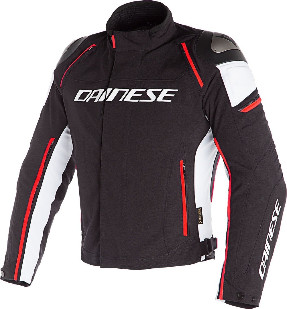 GIACCA JACKET MOTO DAINESE RACING 3 D-DRY H2O BLACK FLUO RED IMPERMEABILE TG 52