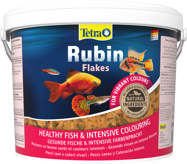Tetra Rubin 10 L Flakes - Normalflocken Hauptfutter Farbfutter Mhd 02.2029-image