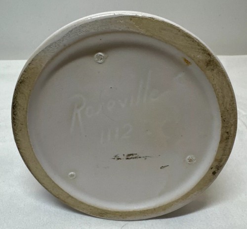 Vintage Roseville Pottery“ Moderne ‘’ One Triple Candleholder # 1112 In 1936 - Picture 6 of 8