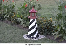 Amish-Made Replica St. Augustine, FL Lighthouse with Lighting - In 12 Sizes!