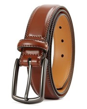Mens Belts Leather 1 1/8" for Gift Men - Perfect Companion 34 Waist 32 Brown