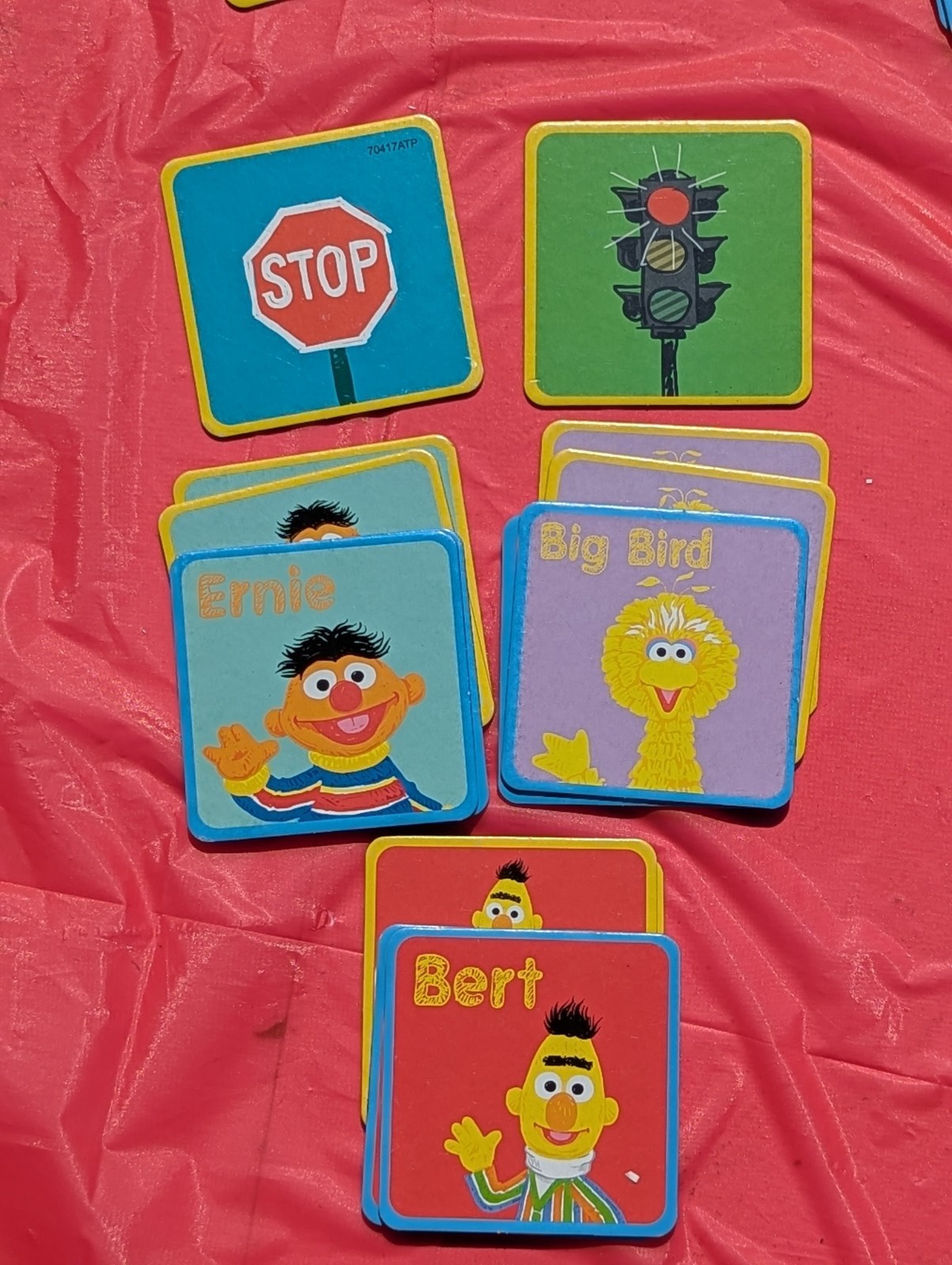 Sesame Street Floor Memory Match Game (Cardinal) - 100% COMPLETE - 54 Tiles!