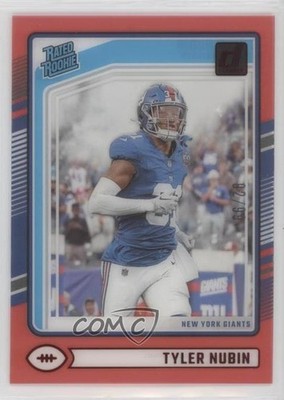 2024 Panini Clearly Donruss Rated Red 92/99 Tyler Nubin #96 Rookie RC 0nr3