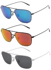 Maui Jim Mikioi Men's Polarized Titanium Navigator Sunglasses - Made In Japan