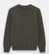 NAADAM Men's Olive Crewneck Cashmere Sweater XL quiet luxury preppy classic