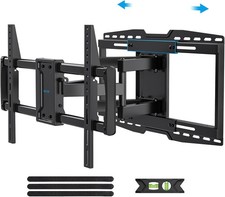 32-90" Full Motion Sliding TV Wall Mount, Off Center Movable 32-90inch, Black 