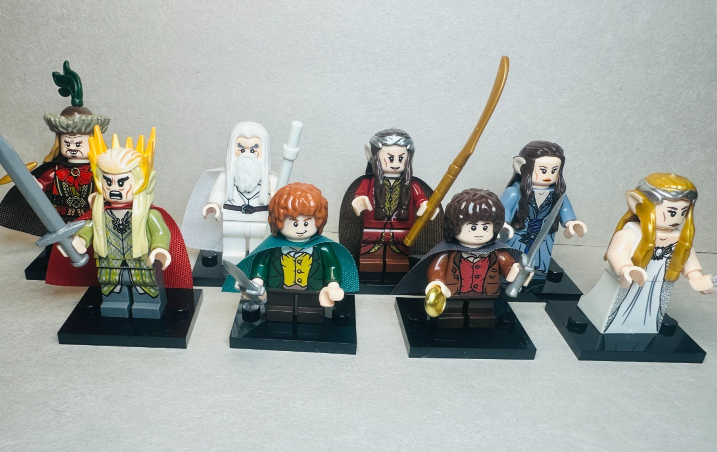 Custom Lego The Hobbit/ Lord of the Rings Elves & Fellowship Minifigures 8 Pack