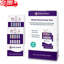 5 Pack 12 Panel Urine Drug Test Kit AMP BAR BUP Benzo COC MDMA OXY PCP Marijuana