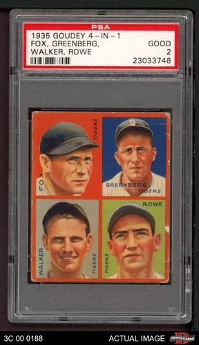 1935 Goudey 4-in-1 Hank Greenberg Tigers HALL-OF-FAME PSA 2 - GOOD