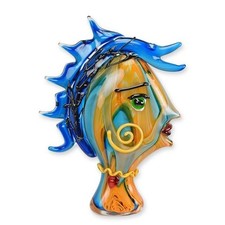 40 cm! Murano picasso Style face Design ABSTRACT GLASS brand new ART sculpture
