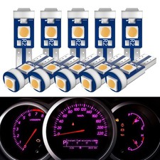 10pc Pink T5 74 3030-smd Led Speedometer Instrument Panel Cluster Gauge Lights
