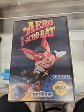 Aero The Acrobat (Sega Genesis, 1993) WITH BOX NO MANUAL