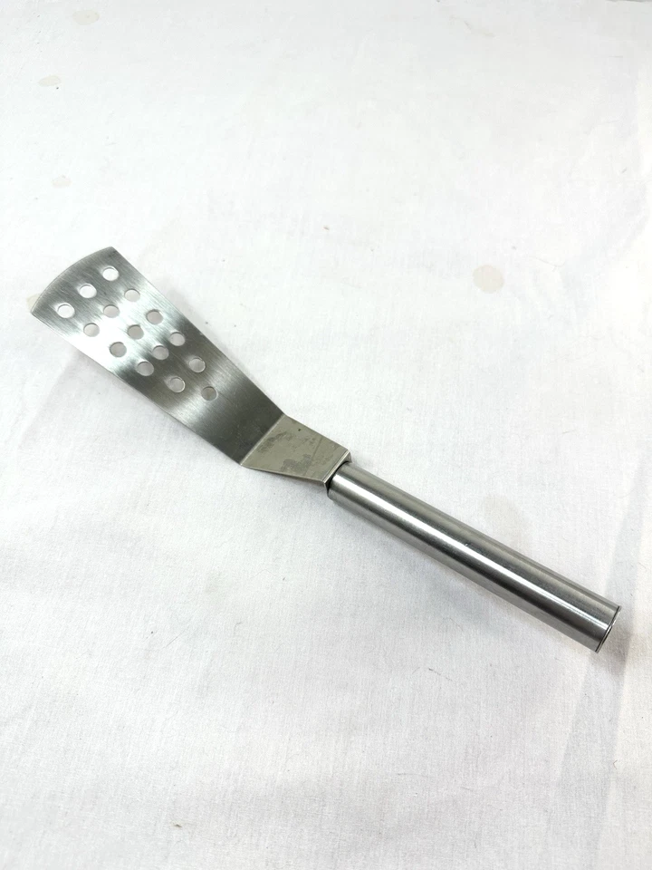 IKEA 11"  Slotted Spatula Flipper Turner Stainless Steel Short Handle Free Ship - Image 3 of 4