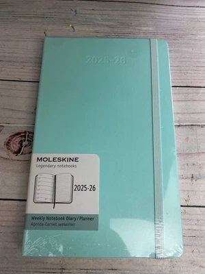 MOLESKINE WEEKLY NOTEBOOK DIARY PLANNER 2025-26 18 MONTHS Aquamarine HARD SEALED